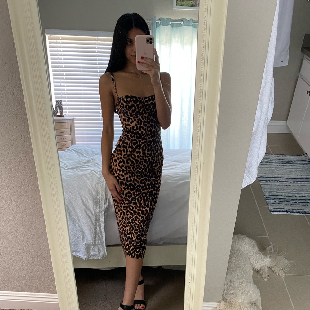 PLT Leopard print Bodycon Dress